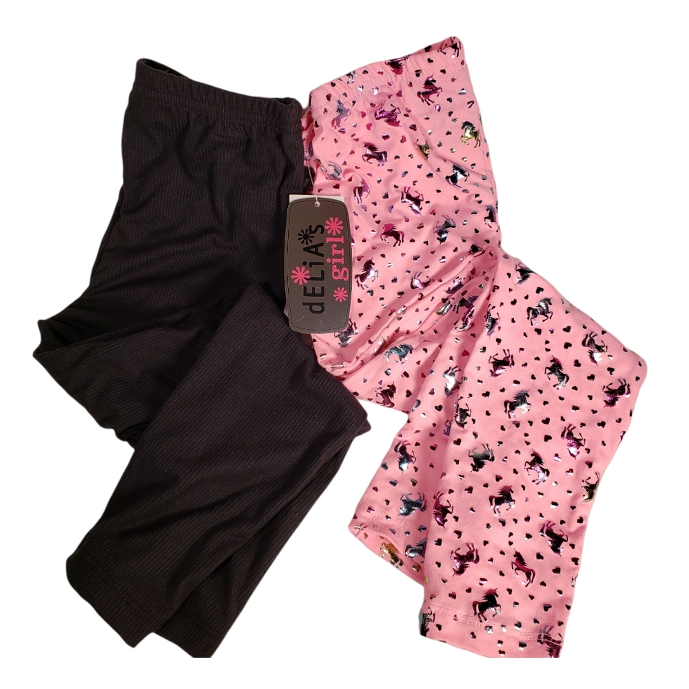 Delias Girl Unicorn Leggings and Scrunchie Set Sz 6X NWT